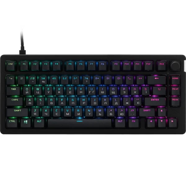 Клавіатура HyperX Alloy Rise 75 PBT HX Red USB Black (ENG/UKR) (7G7A4AA)