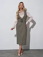 Плаття ISSA PLUS 14975 S хакі