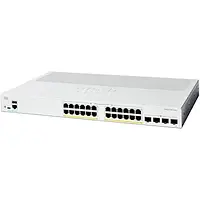 Світч Cisco Catalyst 1200 24xGE, Full PoE, 4x1G SFP