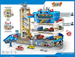 Гараж парковка для машинок з ліфтом, Паркінг гараж для машинок, Гараж з машинками і звуком мега парковка, Трек парковка гараж