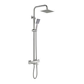 Душова система з термостатом GAPPO G2499-40, вилив - перемикач на лійку, 3-функції, нержавіюча сталь