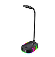 Ігровий мікрофон XTRIKE XMC-02 з RGB підсвічуванням чорний