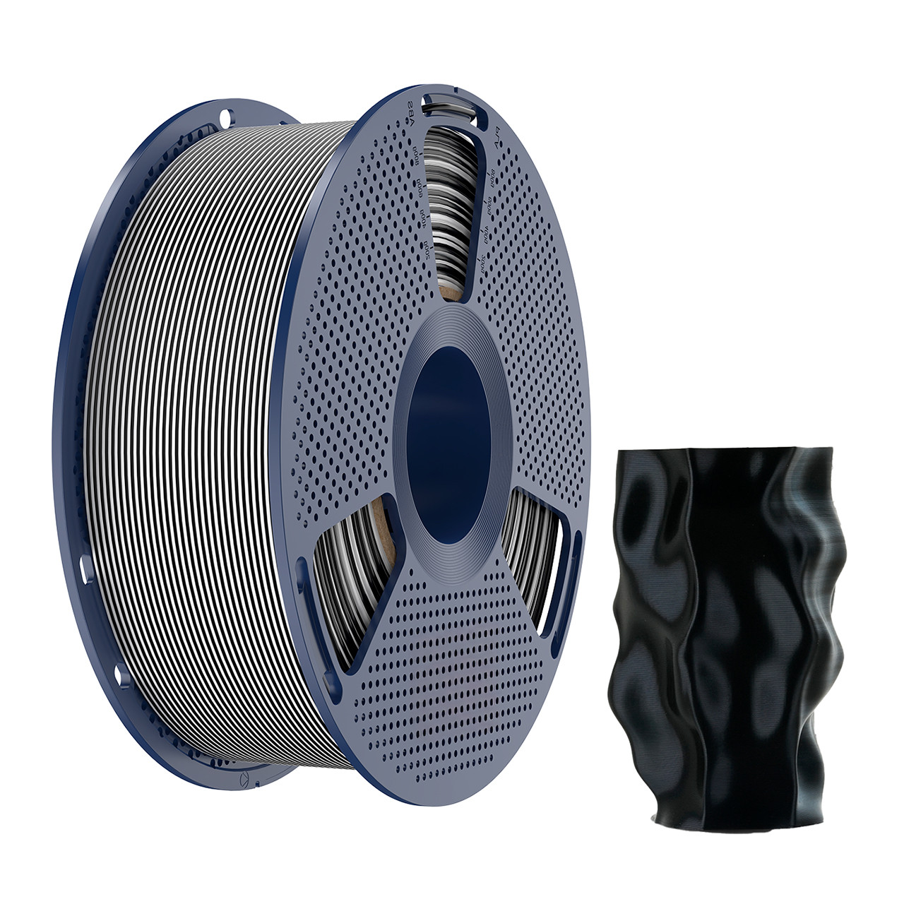 Пластик філамент SUNLU Silk PLA+ Dual Color Black White, Reusable Spool, 1kg