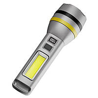 Ліхтар ручнй з індікатором батареі,сонячною панелью та боковою підсвіткою ZOOM Type-C