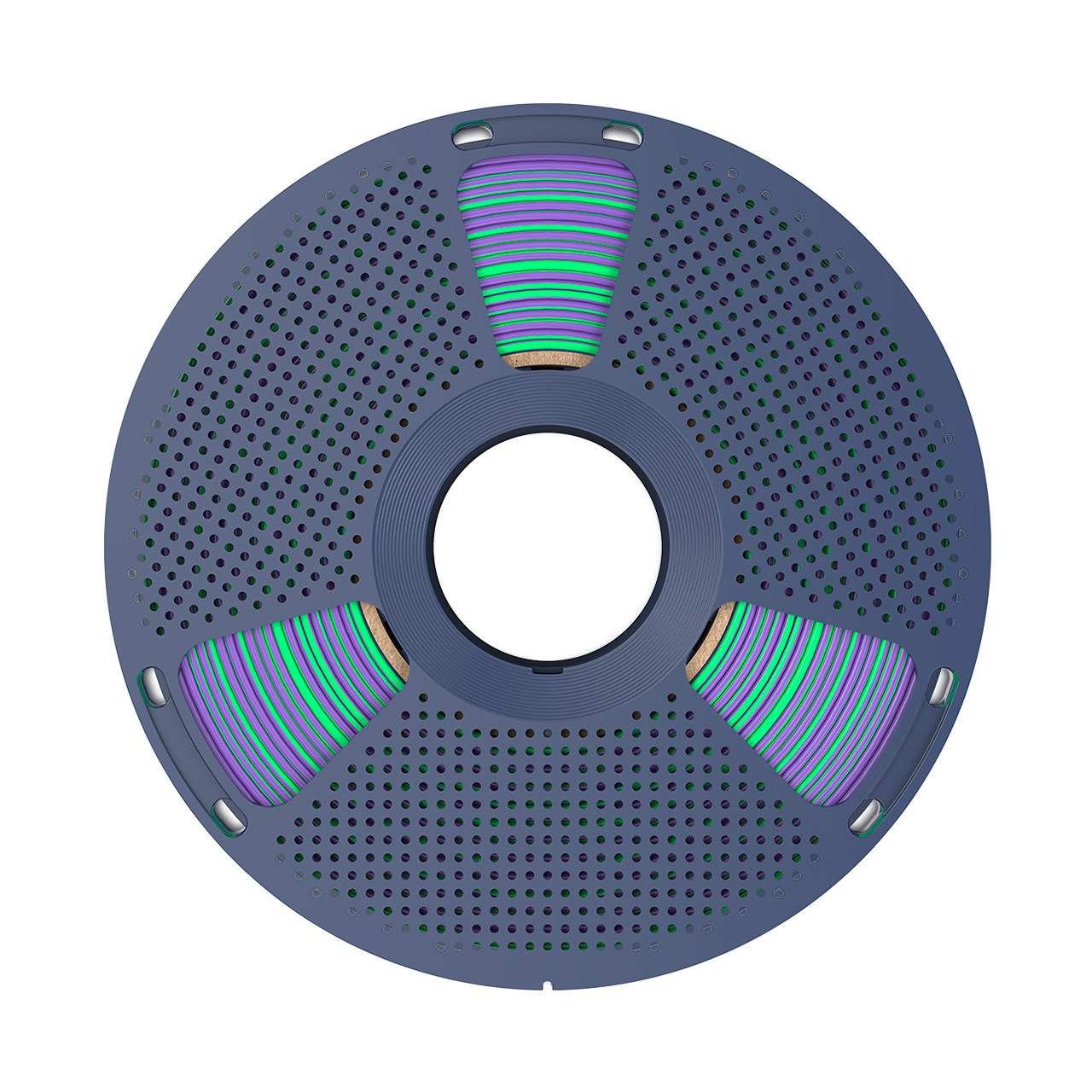 Пластик філамент SUNLU Silk PLA+ Dual Color Green Purple, Reusable Spool, 1kg