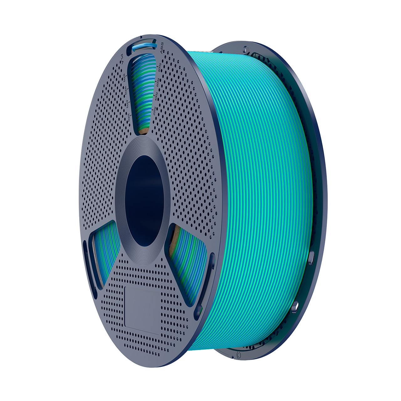 Пластик філамент SUNLU Silk PLA+ Dual Color Blue Green , Reusable Spool, 1kg