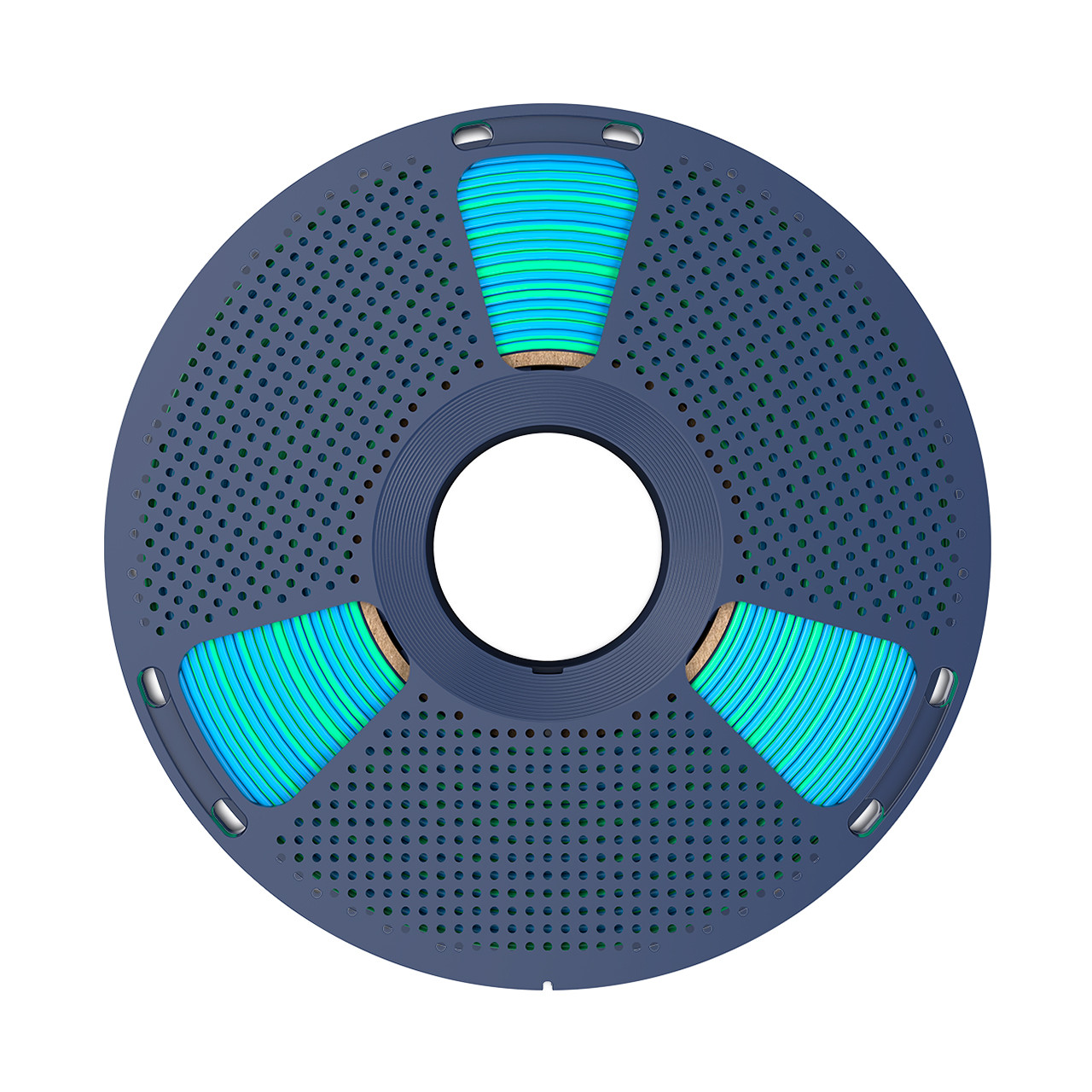 Пластик філамент SUNLU Silk PLA+ Dual Color Blue Green , Reusable Spool, 1kg