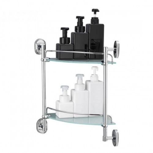 Поличка для ванни скляна кутова Frap F1907-2, фото 1