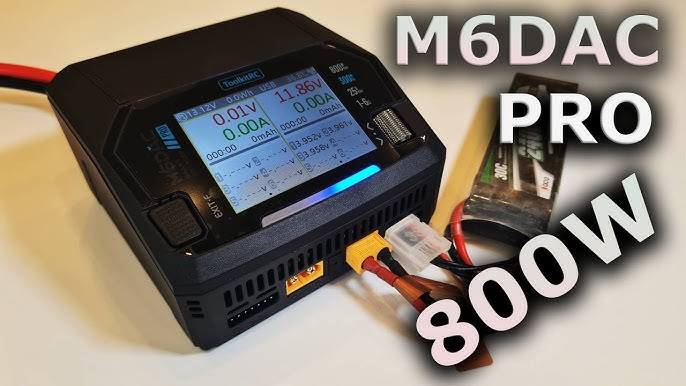 Зарядний пристрій ToolkitRC M6DAC Pro 800W (LiPo, LiHV, LiFePO4, Li-ion, тощо) Блок живлення AC 300W, фото 1