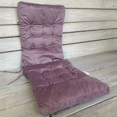 Подушка для стільців (40x120х4 см) подвійна Decorator Флокс колір ліловий 84-161