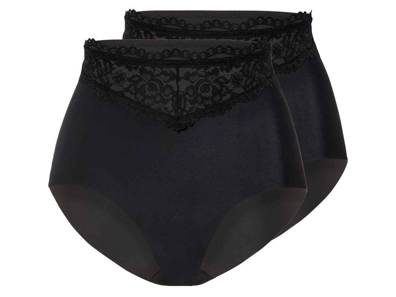 Комплект жіночих трусиків із 2 штук, розмір XXL/3XL, колір чорний