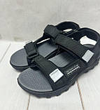 Стильні дитячі босоніжки eebb для хлопчика чорні/ сірі 31-36, фото 2