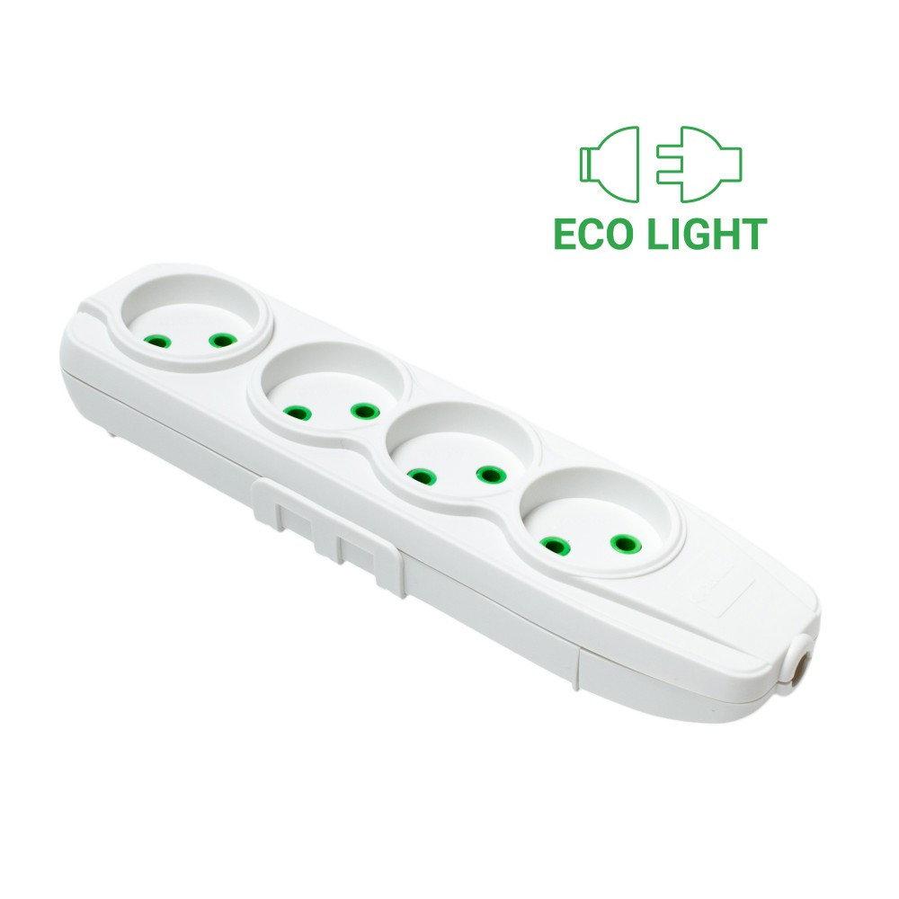 Колодка 4 гнізда б/з TERRA ECO LIGHT з кріпленням, фото 1