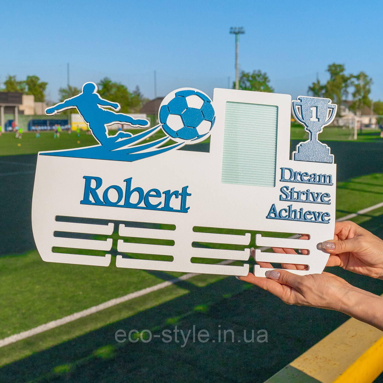 Набір для футболіста.Тримач для медалей футбол, Медальница футболісту, Холдер футбол., фото 1