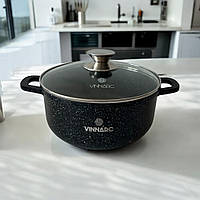 Каструля 2.3л Vinnarc Sense Мармур чорна BL0320NS