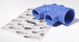 Патрубок ДМВП Газель дв.40524,4216 Euro-3 силікон синій Авто Престиж 3221-1109194