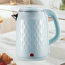Електрочайник 2,5 л Hoffmans Electronics HM-2542 Електричний чайник для дому 2000W Блакитний