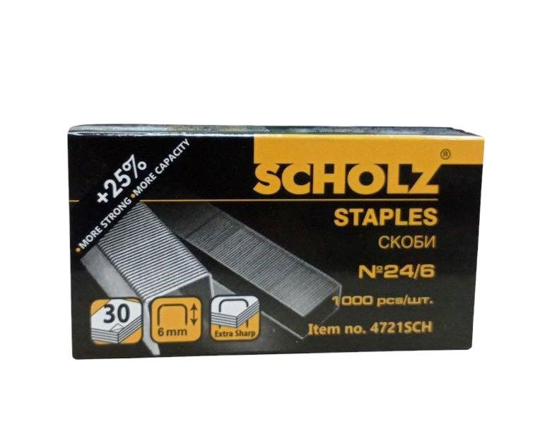 Скоби для степлера Scholz №24/6 1000шт (4721), фото 1