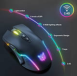 Ігрова безпровідна мишка ONIKUMA Gaming CW905 на 3600DPI 7 клавіш з RGB підсвіткою чорна, фото 3