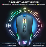 Ігрова безпровідна мишка ONIKUMA Gaming CW905 на 3600DPI 7 клавіш з RGB підсвіткою чорна, фото 8