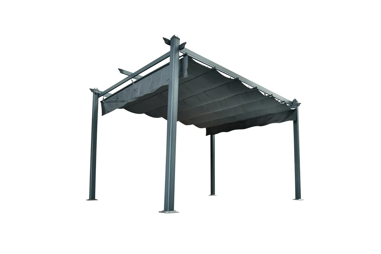Пергола HECHT PERGOLA 4x3 м, алюмінієва, з розсувним тентом, фото 1