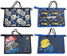 Портфель пласт. на блискавці А-4+ дитячий 600мкм Bourgeois P0222-0233, фото 2