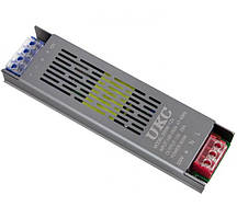 Імпульсний блок живлення 12V 25A METAL Long для світлодіодної стрічки, з пасивним охолодженням для LED