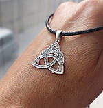 Срібний кулон та сережки Трикветр, фото 3