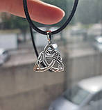 Срібний кулон та сережки Трикветр, фото 5