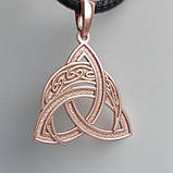 Срібний кулон та сережки Трикветр, фото 7