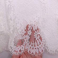 Мереживо шантильї "Розі" нееластичне айворі ( молочний ) 23 см. ( купон 2,91 м.)