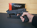 Запальничка пістолет Beretta M9 "Беретта" турбо газова сувенірна, фото 7