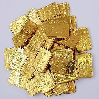 Золотий листок Біткоїн із кондитерської глазурі — 1 шт.