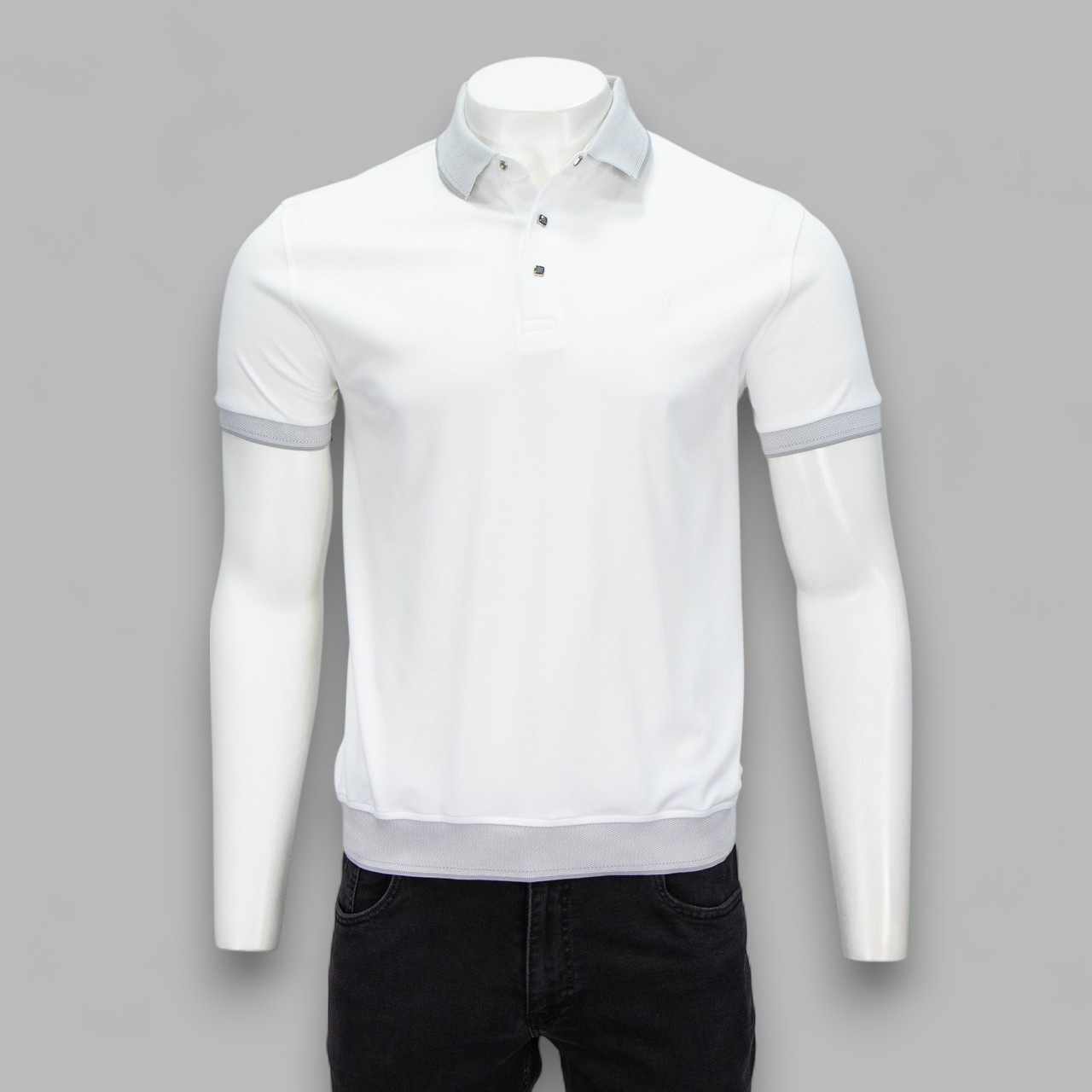 Футболка чоловіча NOVEL G-5142 WHITE 50% бавовна 50% поліестер XL(Р)