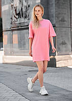 Платье Женское Стаф Розовое Однотонное Элегантное Staff Gi Pink Shopingo Сукня Жіноча Стаф Рожева Однотонна