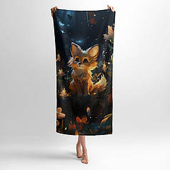 Рушник з принтом «Лисичка. Нічна казка. Fox. Night Tale»