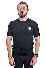 Футболка чоловіча Stone Island 25-ZZK500 чорна, фото 2