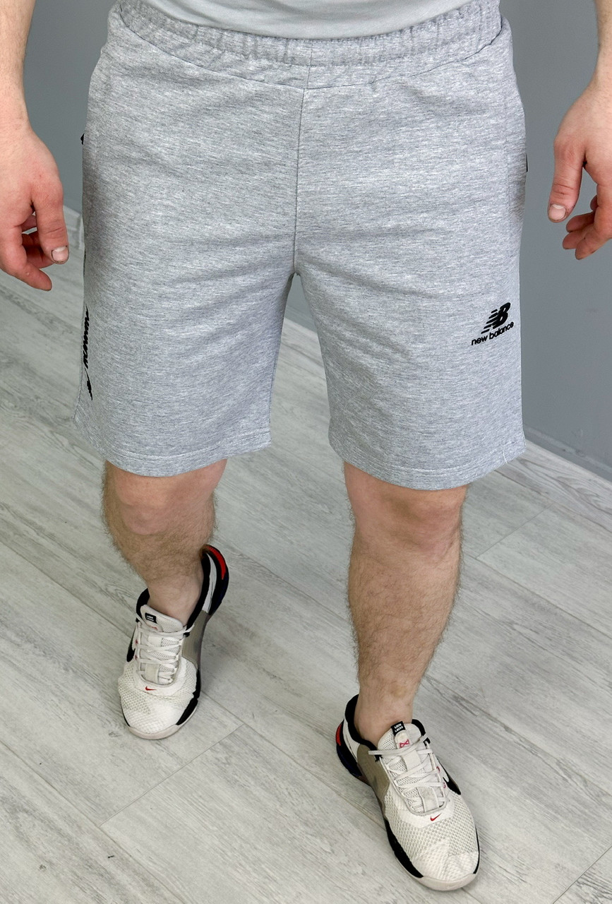 Чоловічі шорти New Balance трикотажні сірі шорти для чоловіків