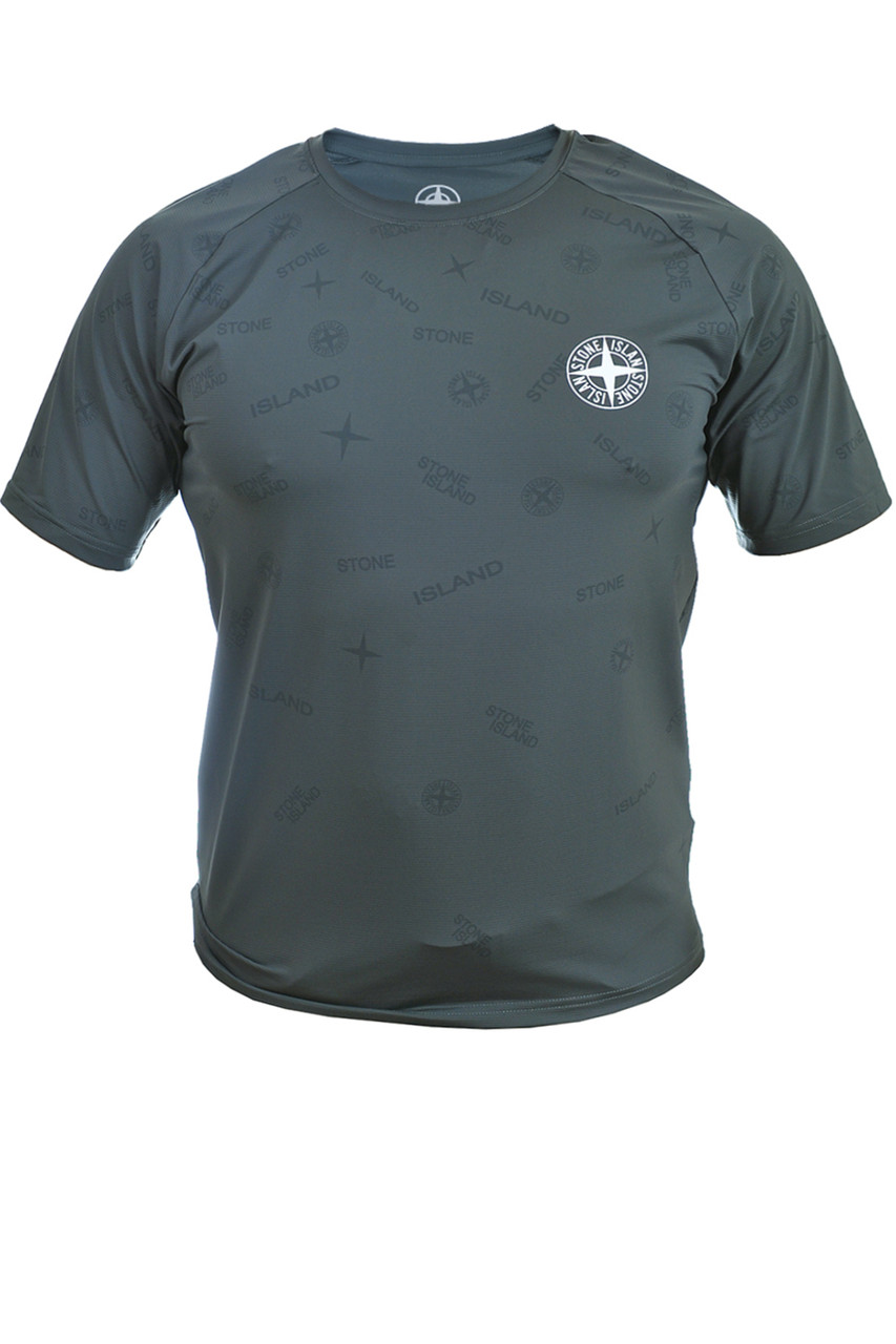 Футболка чоловіча Stone Island 25-ZZK500 темно-зелена