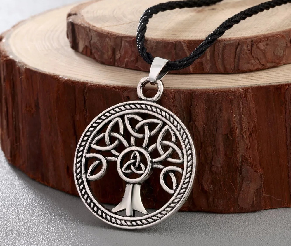 Кулон дерево життя трікветр підвіска із сталі амулет античний символ знак на шнурка, фото 1