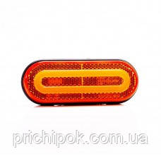 Ліхтар габаритний Fristom жовтий з відбивачем та проводом FT-072 Z LED