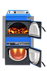 Комбіновані піролізні котли (дрова/вугілля)