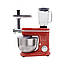 Багатофункціональний кухонний комбайн 3в1 Hoffmans HM-8085 М'ясорубка блендер тістоміс 1600W Червоний, фото 2
