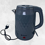 Електрочайник 2,5 л Hoffmans Electronics HM-2542 Електричний чайник для дому 2000W Сірий, фото 8