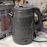 Електрочайник 2,5 л Hoffmans Electronics HM-2542 Електричний чайник для дому 2000W Сірий, фото 4