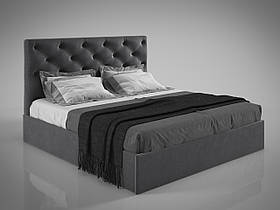 Двоспальне ліжко подіум Дайкірі Люкс Sentenzo з каретною стяжкою в м'якій рамі