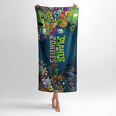 Рушник з принтом «Рослини проти зомбі. Протистояння. Plants vs. Zombies»