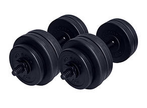 Гантелі розбірні композитні домашні гантелі пластикові для тренувань RN Sport Dumbbells ABS 2 шт по 13 кг, фото 2