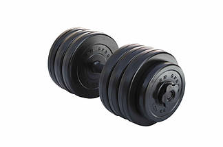 Гантель розбірна композитна домашня гантель пластикова для тренувань RN Sport Dumbbells ABS Long 18 кг, фото 2