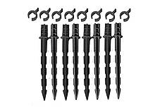 Комплект (кілочки 10 + кліпси 10 + дуги 5) для парника-теплиці, комплект для збирання парника з дуг, фото 3